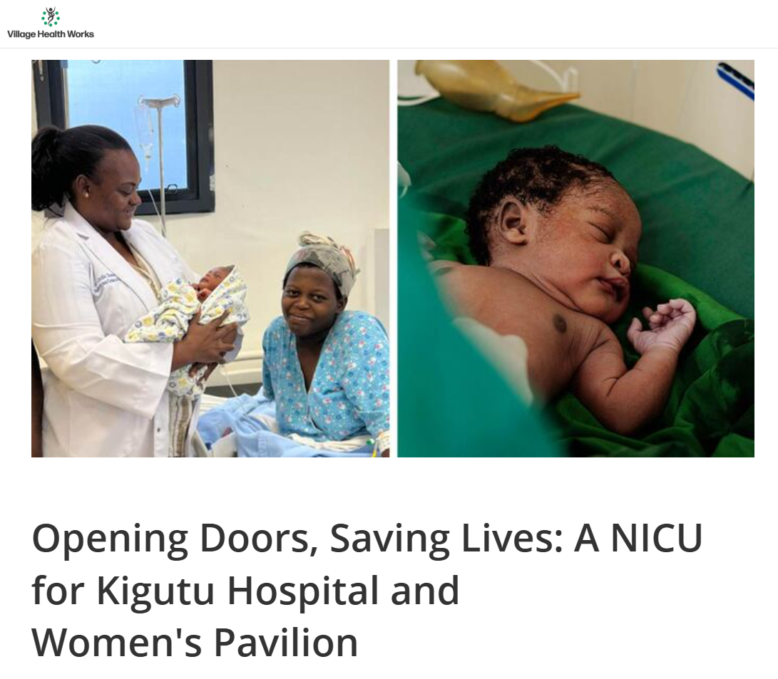 Opening Doors, Saving Lives: A NICU for Kigutu Hospital and Women's Pavilion